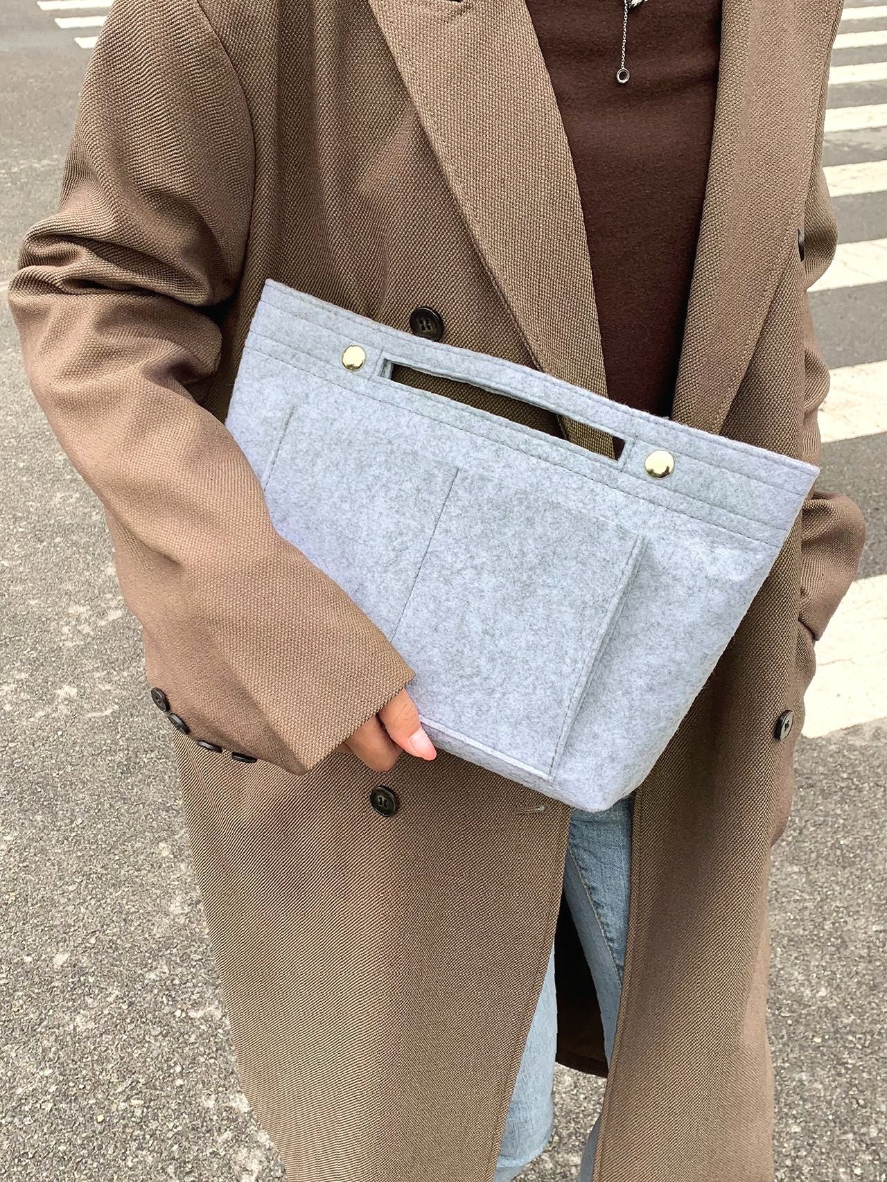 Maxct - Snap Button Bag Insert  - Women Tote Bags