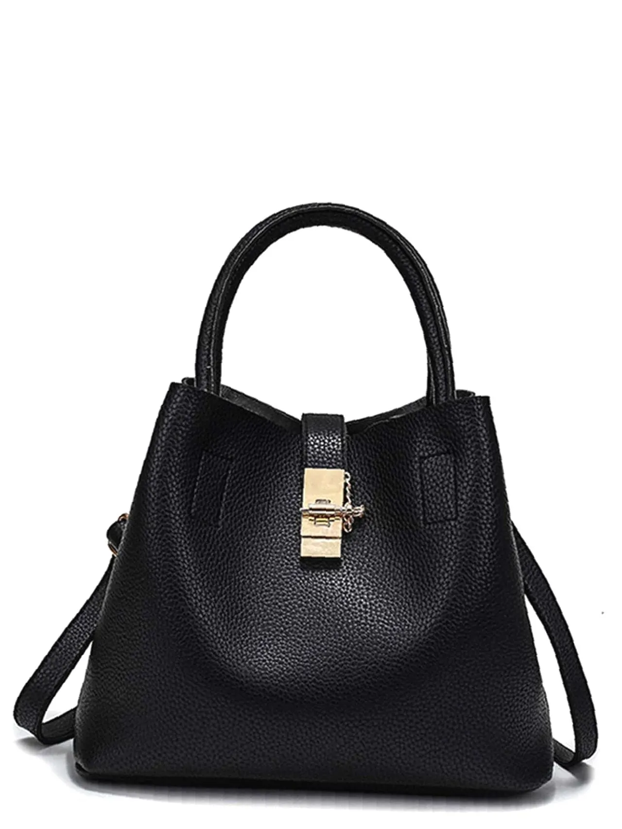 Maxct - Twist Lock Top Handle Bucket Bag  - Women Tote Bags