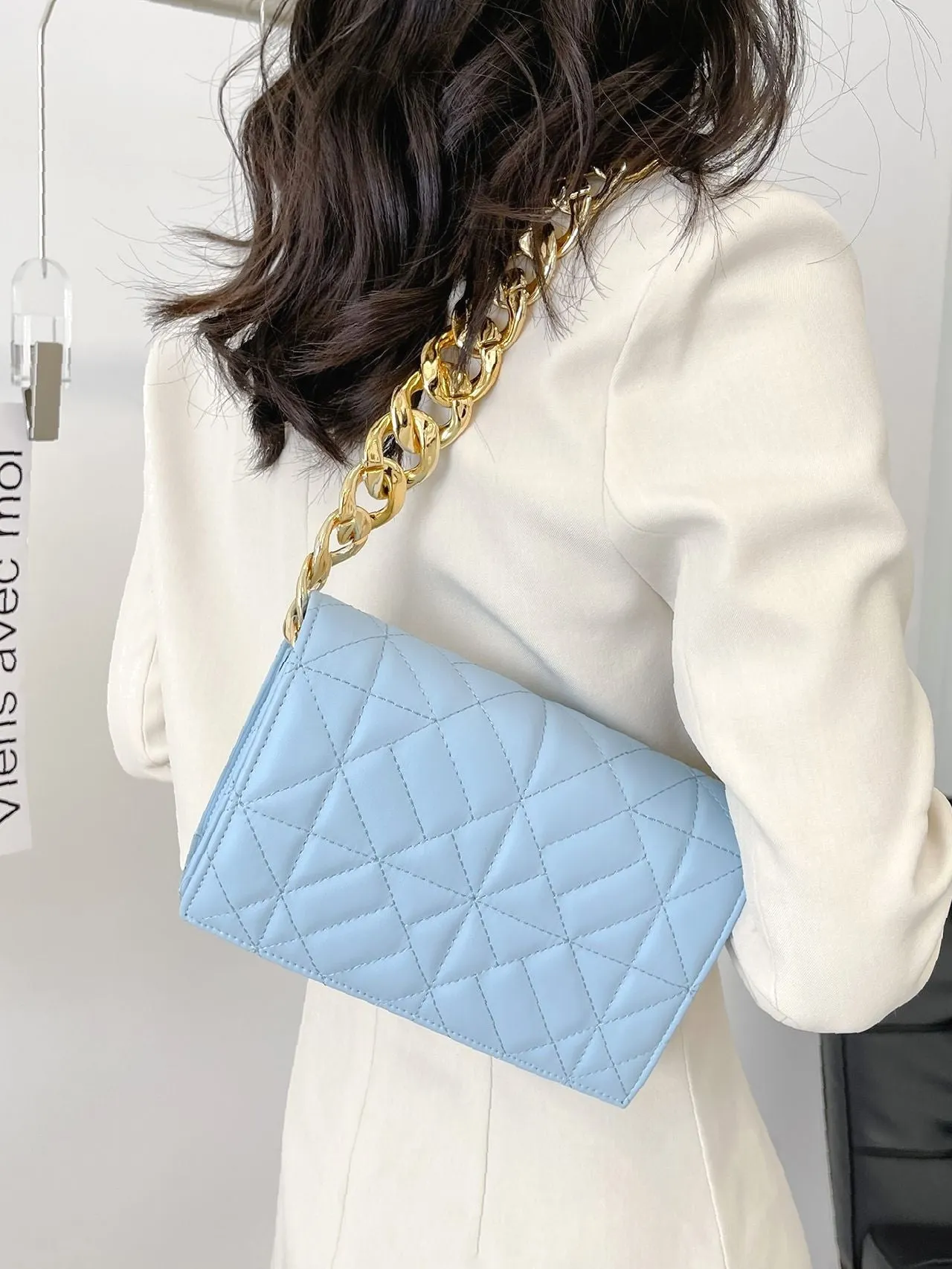 Bag For Love - Quilted Chain Square Bag  - Women Maxct Bags