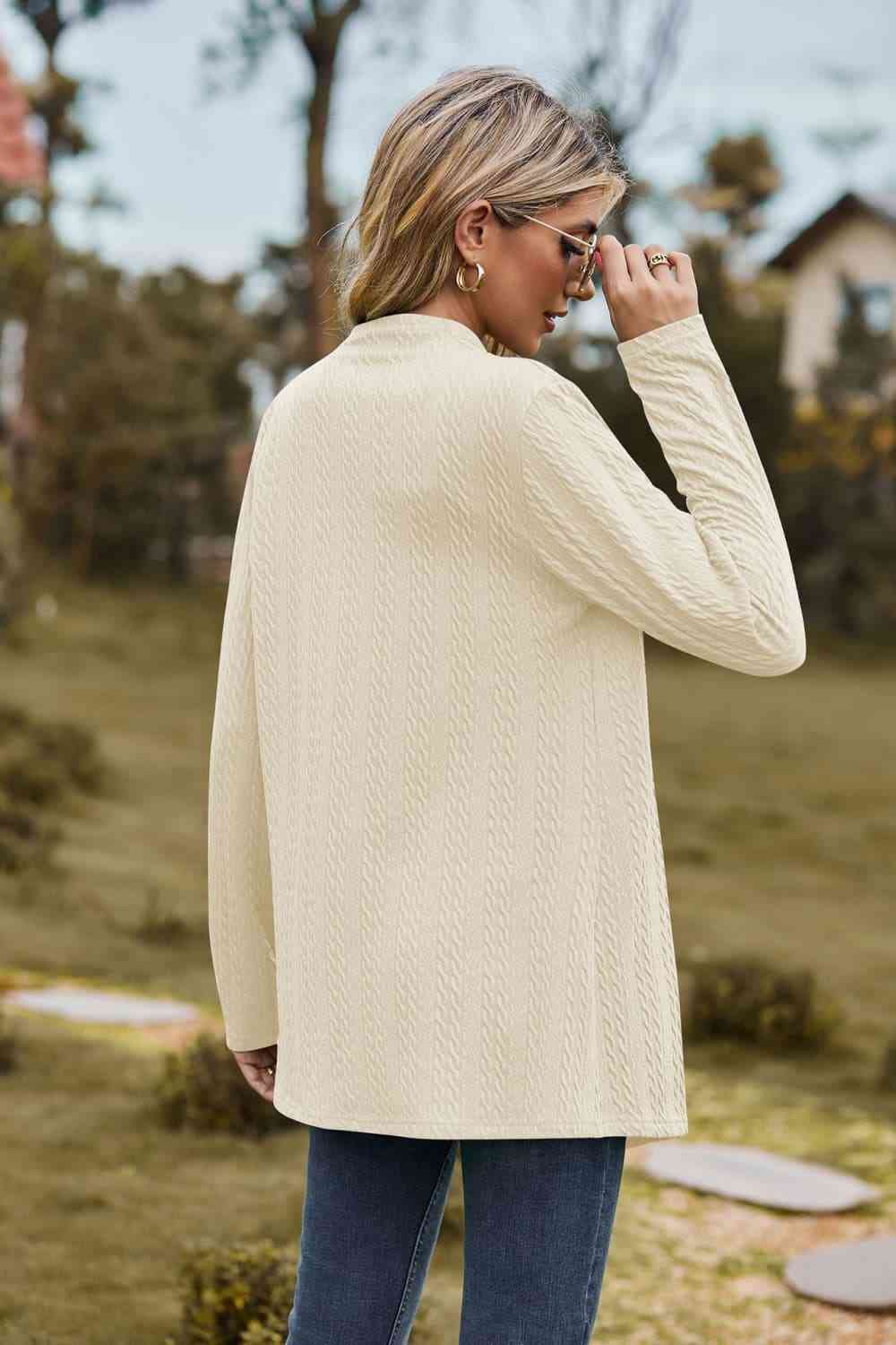 Maxct &Open Front Long Sleeve Cardigan
