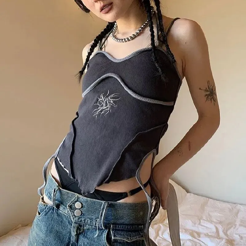 Maxct Casual Women Summer Tank Top Adults Sleeveless Solid Color U-shaped Neck Camisole with Straps Tank Tops