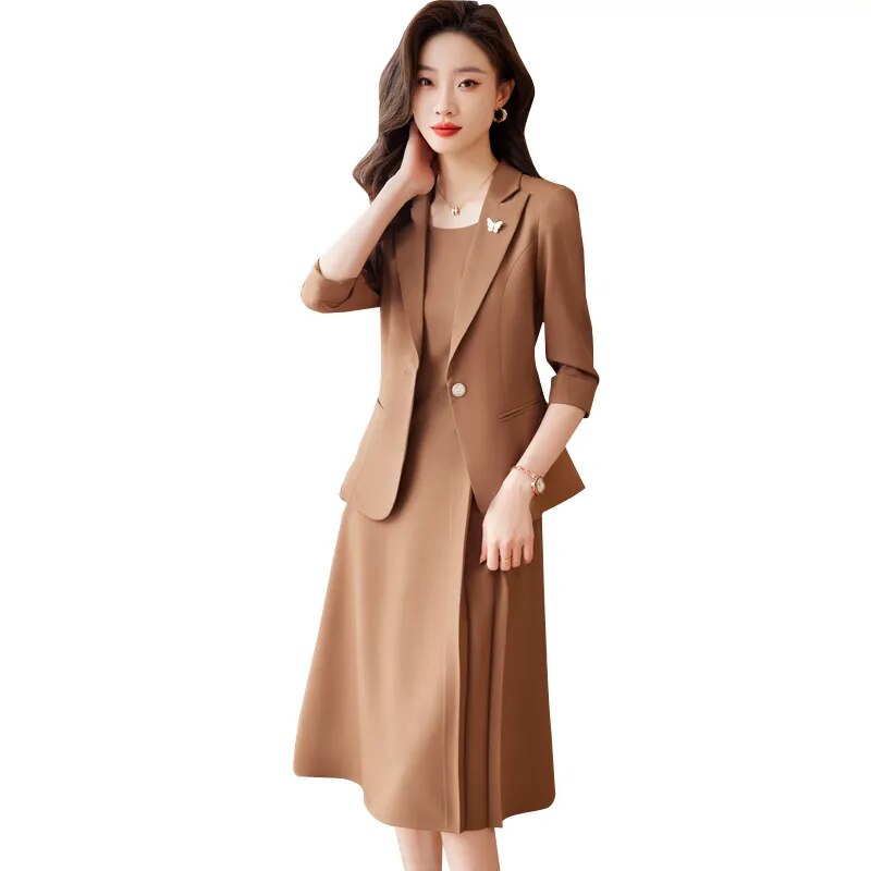 Maxct Professional Women Suit Fashionable Minimalist Style to Show the Workplace Style Dress with Blazer New in Matching Sets