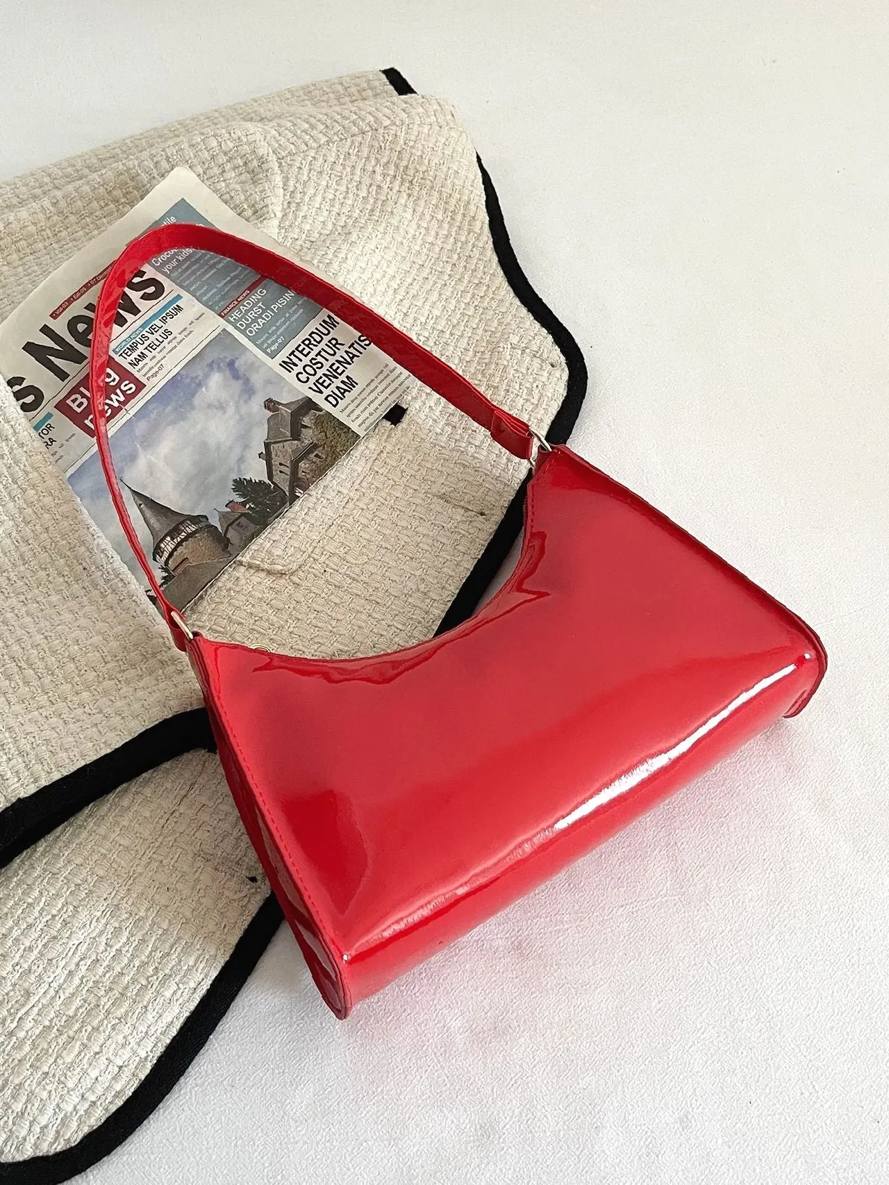 Bag For Love - Artificial Patent Leather Square Bag  - Women Maxct Bags