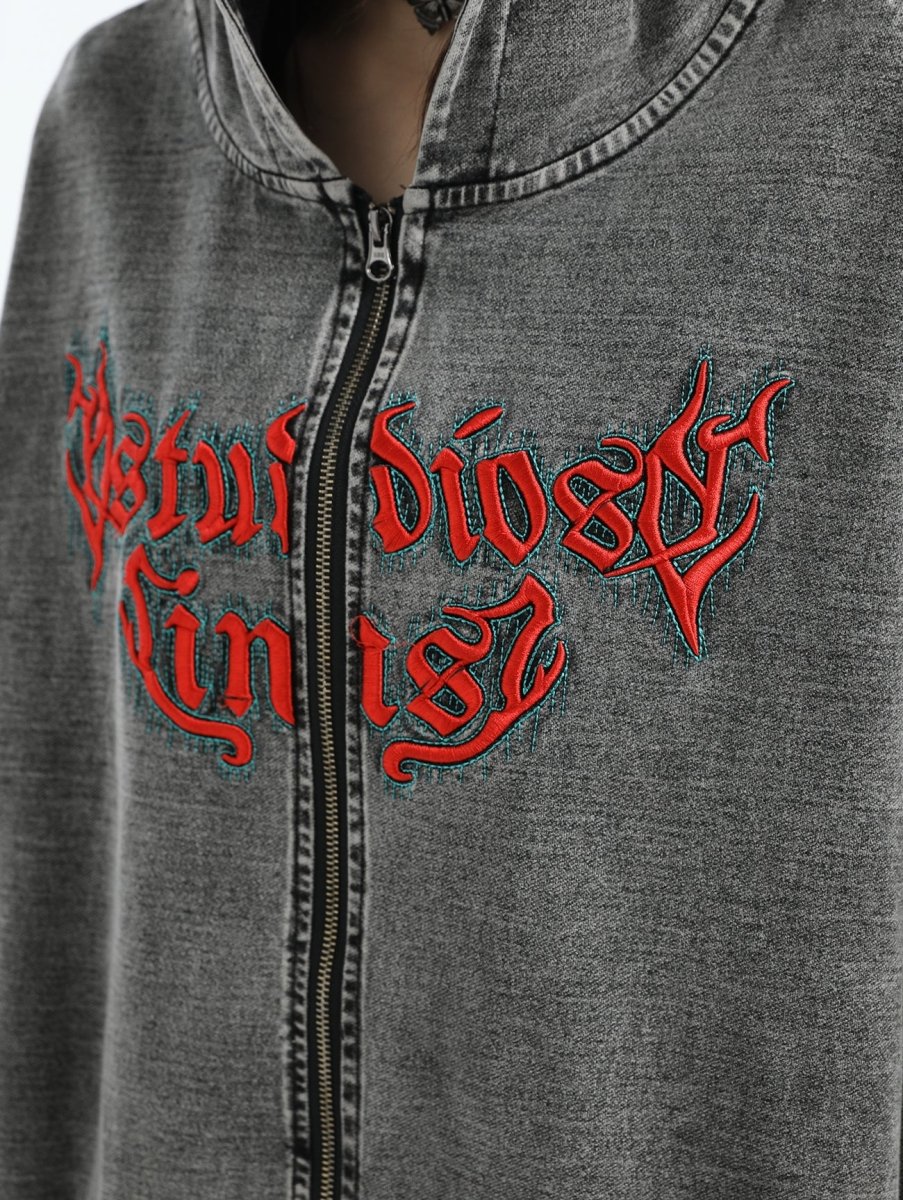 Maxct [Insstudios] Gothic Letter Logo Denim Jacket Na1631