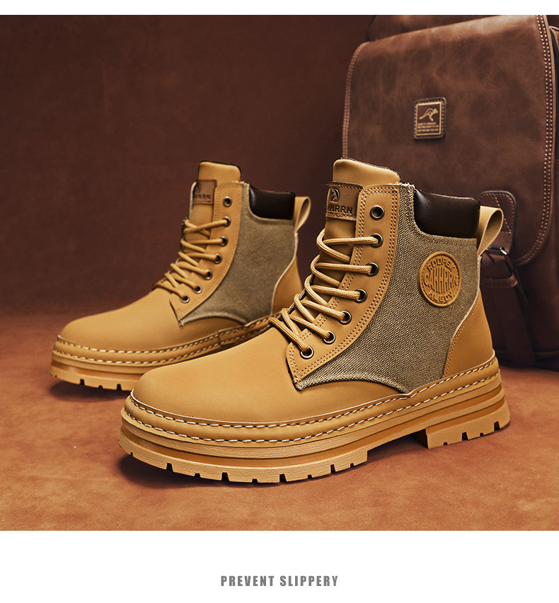 Winter Leather Work Boots: Casual Luxury for Men - true deals club