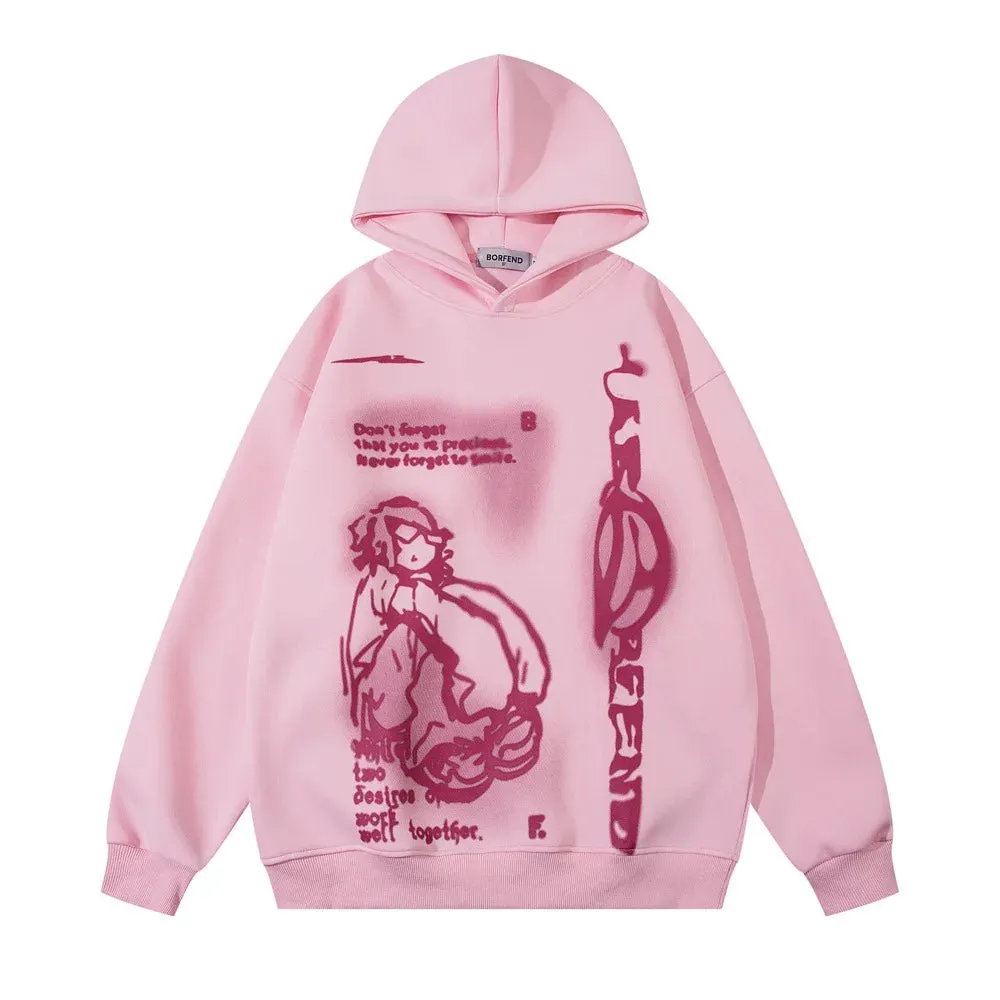 Maxct Y2K Women's Men's Hoodies Clothing Long Sleeve Pullover Sweatshirt Streewear Oversize hi-pop vintage hoodies kpop kpop dance
