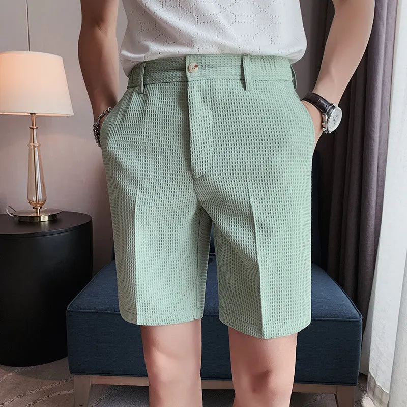 Maxct Plaid Embossed Casual Shorts