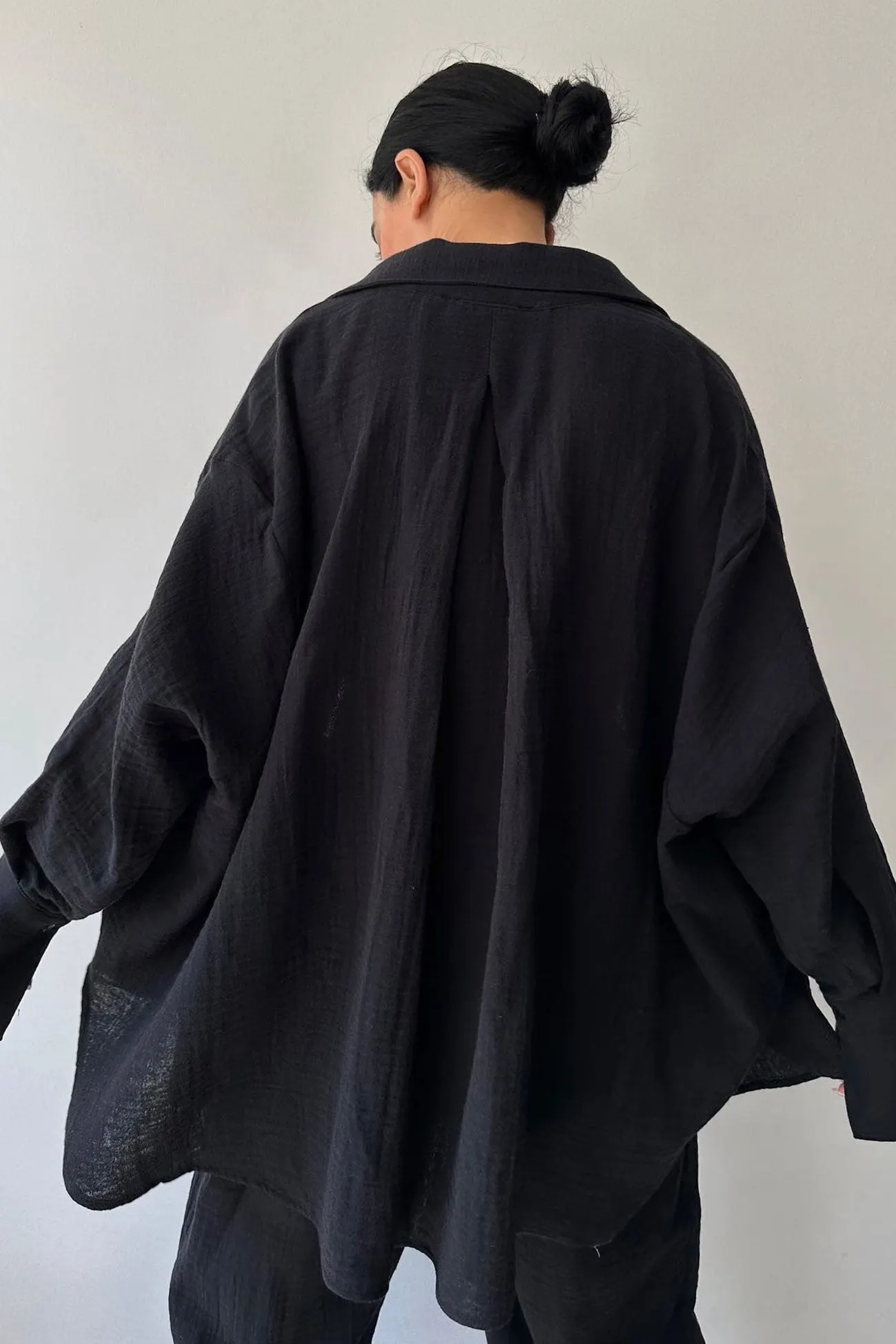 Maxct Lapel Long Sleeve Shirt Strappy Long Pants Suits