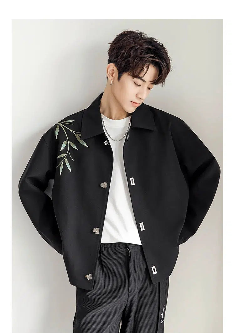 Maxct Casual Bamboo Embroidered Jacket