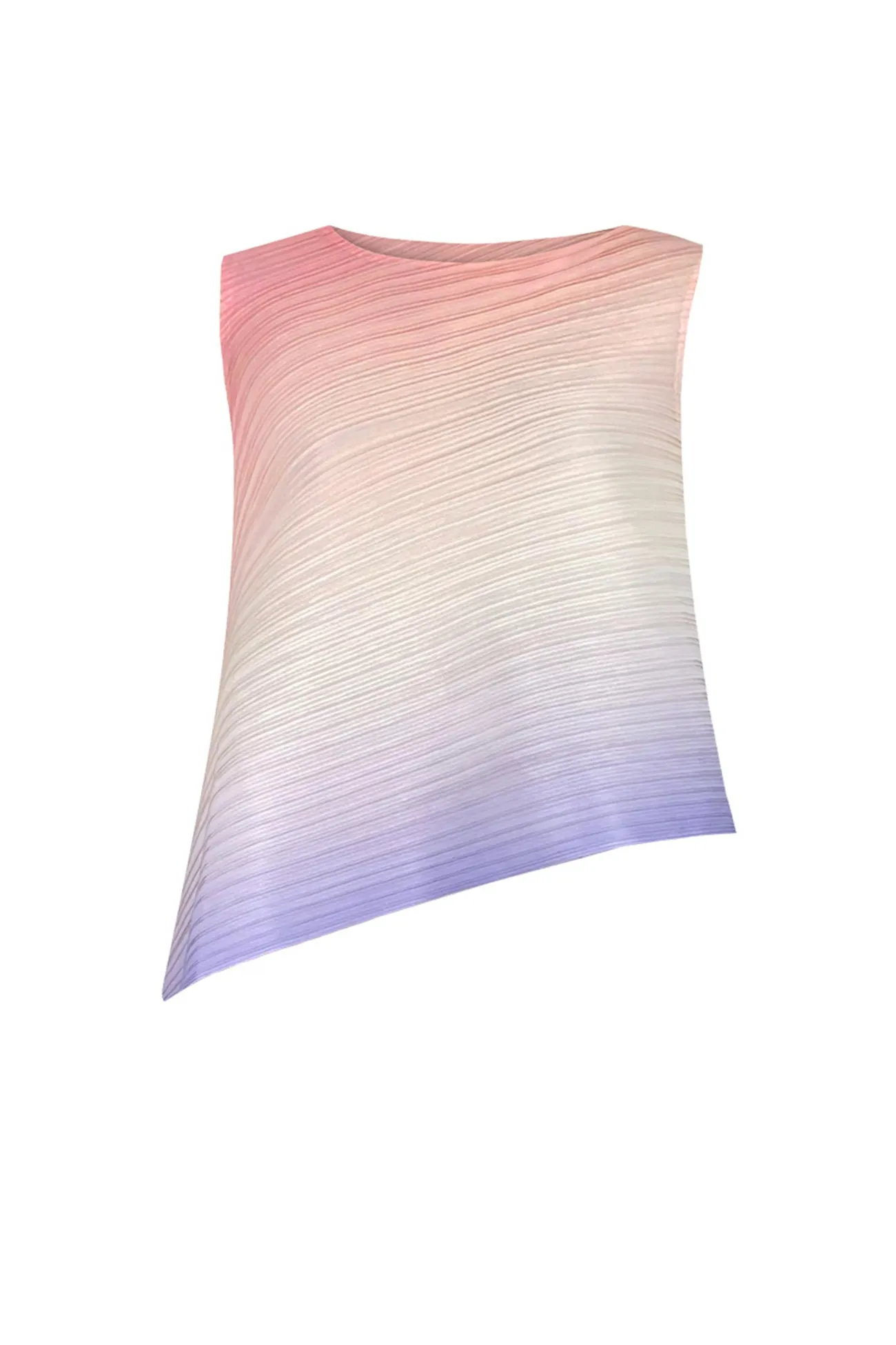 Maxct Gradient Full Pleated Irregular Top & Wide Leg Pants