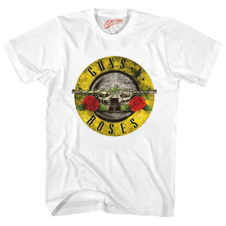 Maxct Classic High Quality Guns N’ Roses Print T-shirt Men Women Cotton Hip Hop Oversized Tshirts Short Sleeve T Shirt Streetwear Tops