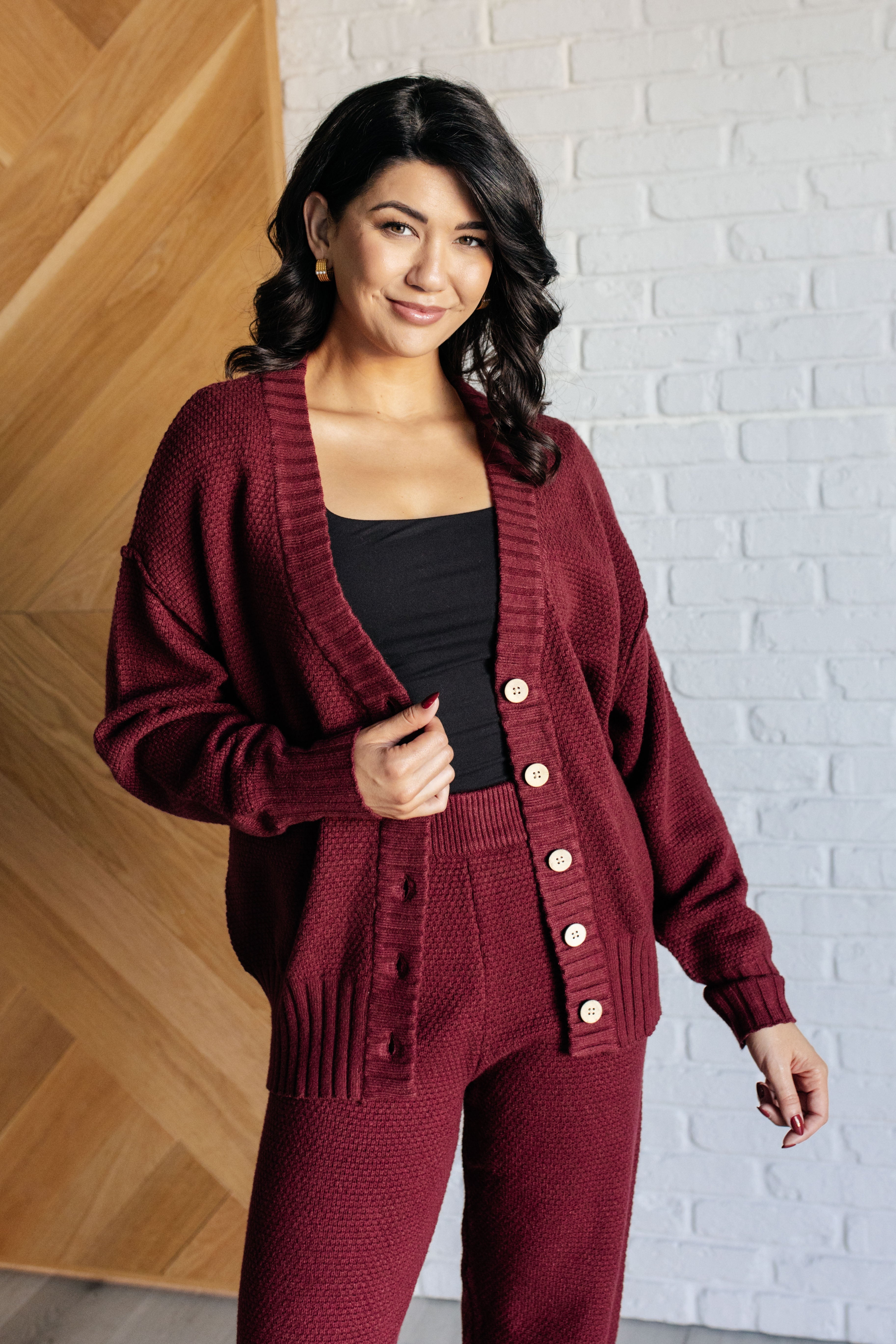 Maxct &Simple Solution Knit Set in Wine