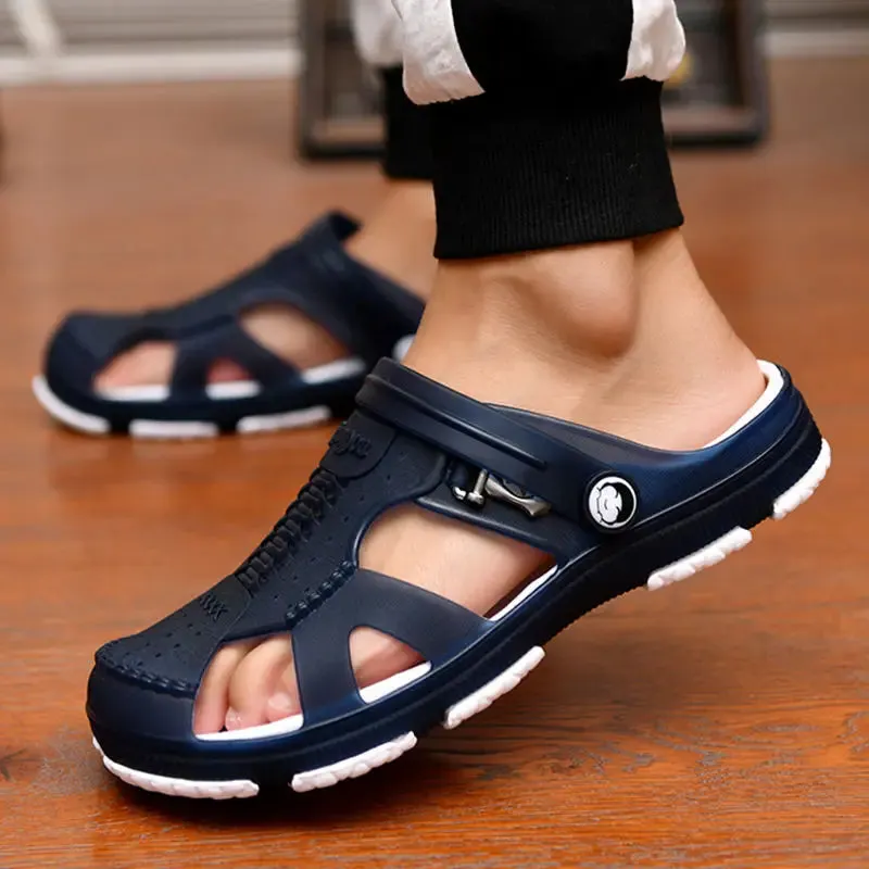 Summer Sandals Outdoor Beach Indoor Durable Anti-Slip Peep Toe Men's Maxct