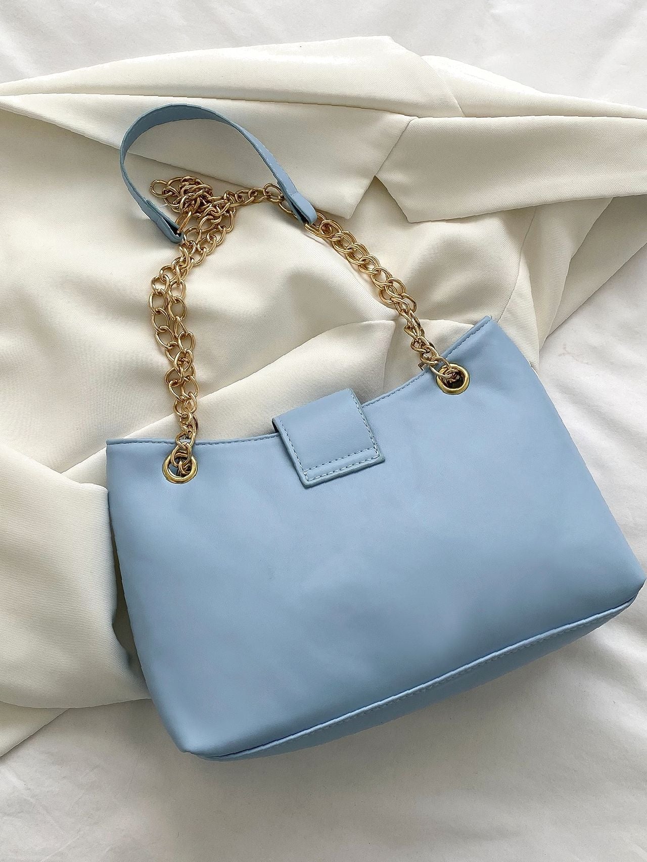 Maxct - Crocodile Embossed Snap Button Tote Bag  - Women Tote Bags