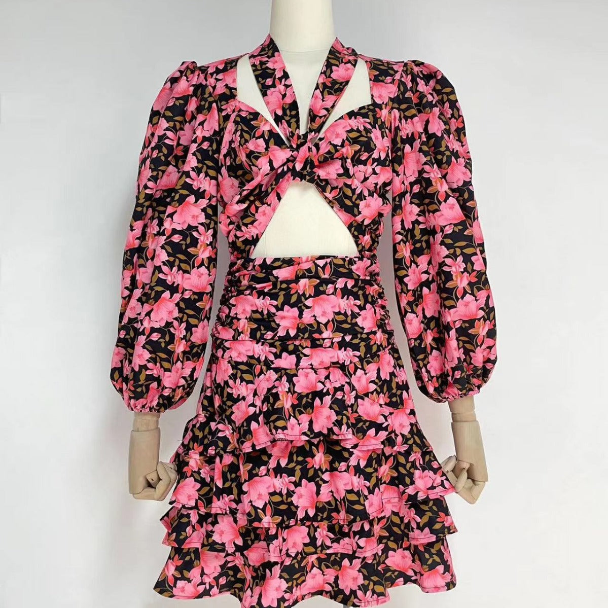 Silk Material Floral MaxiDresses Maxct