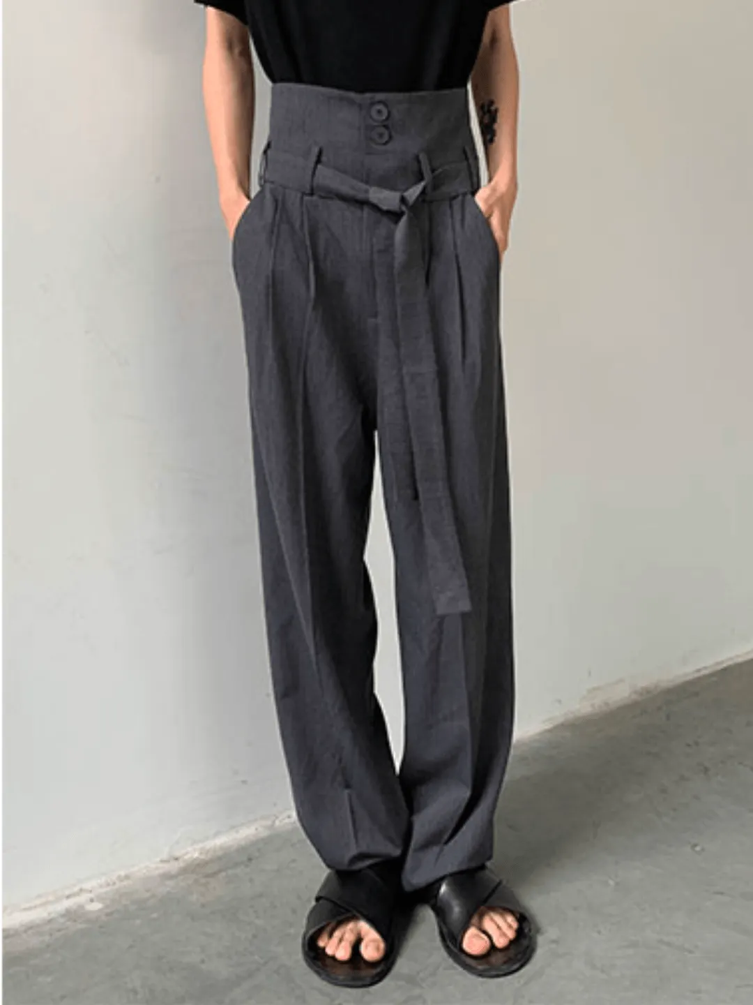 Maxct [COLN] high-waisted straight-leg pants NA321