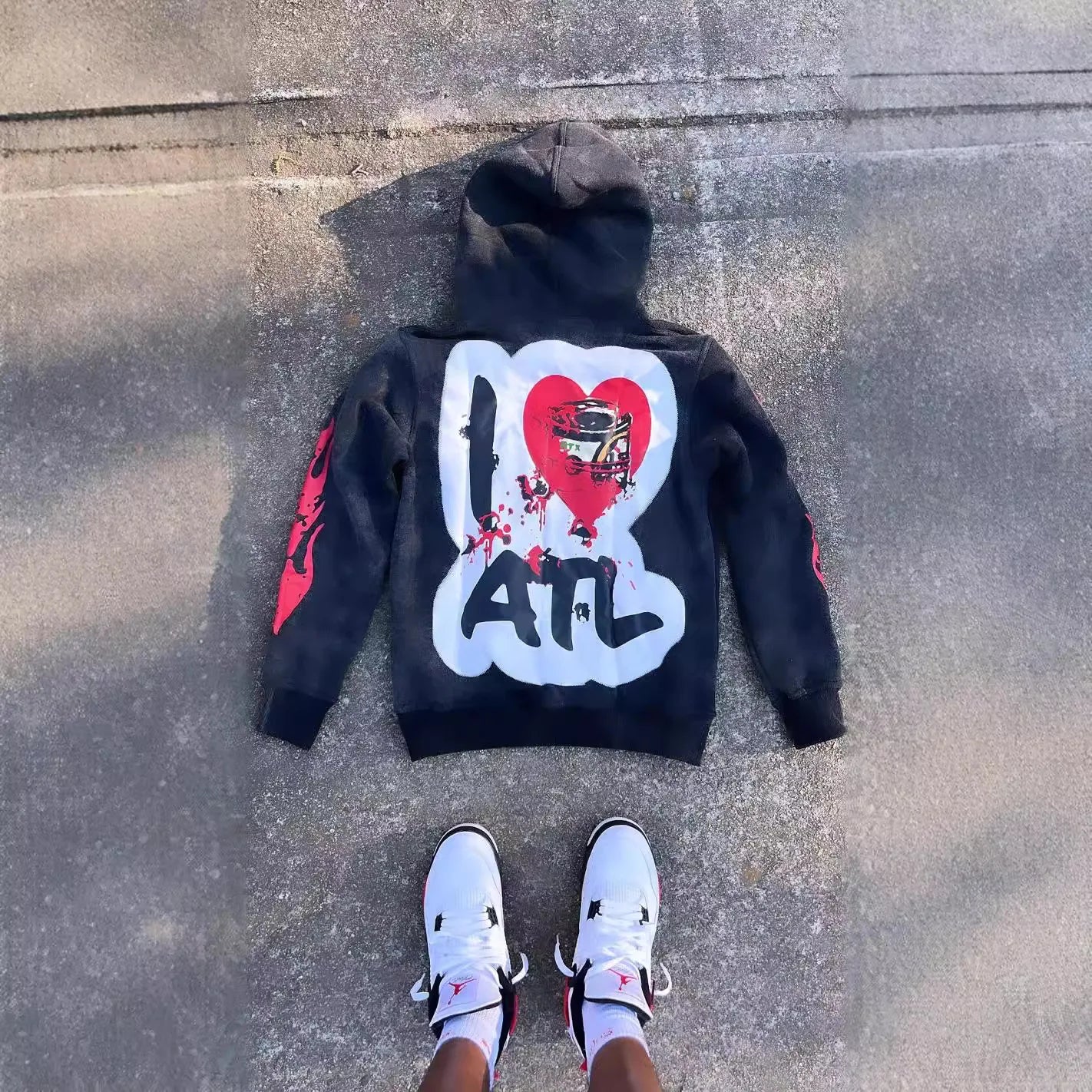 Maxct Y2k Pullover Long Sleeved Sweatshirt Vintage Printed Pattern Streetwear Tops Vintage Clothes Dark Punk School Outfit Ootd Jacket