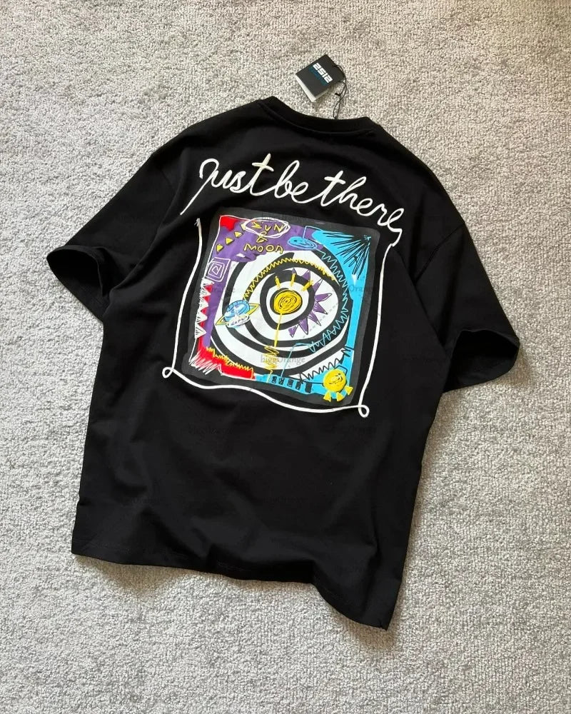 Maxct Y2k Harajuku High Street Retro Tops Trendy Fashion Casual T-Shirts Women Letters Poker Print Oversized Short-Sleeved Tops Men