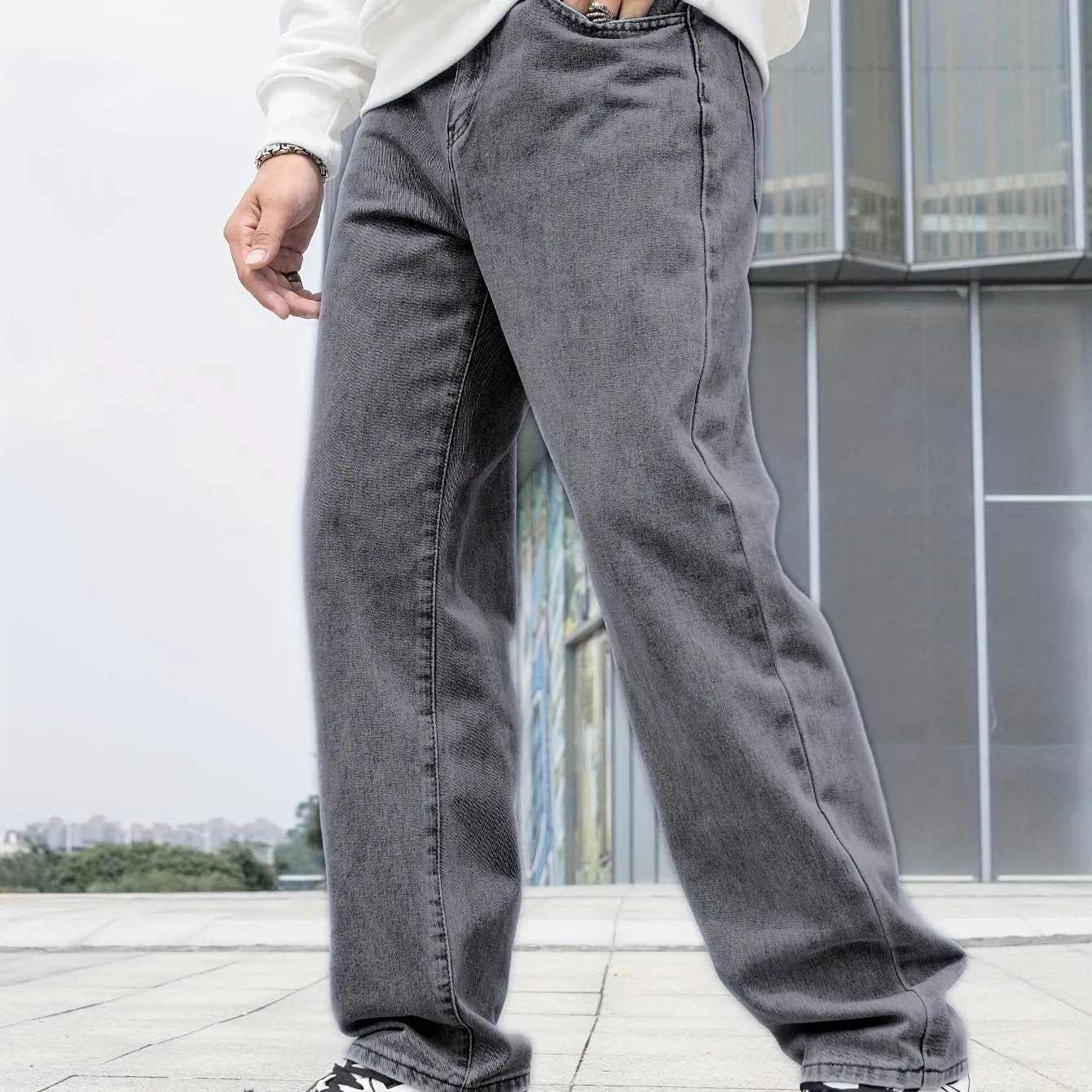 Men's Loose-Fit Wide-Leg Jeans