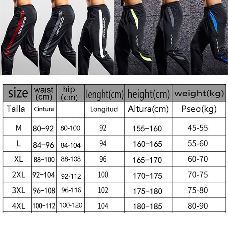Men's Zipper Pocket Sport Pants: Running. Soccer. and Fitness - true deals club