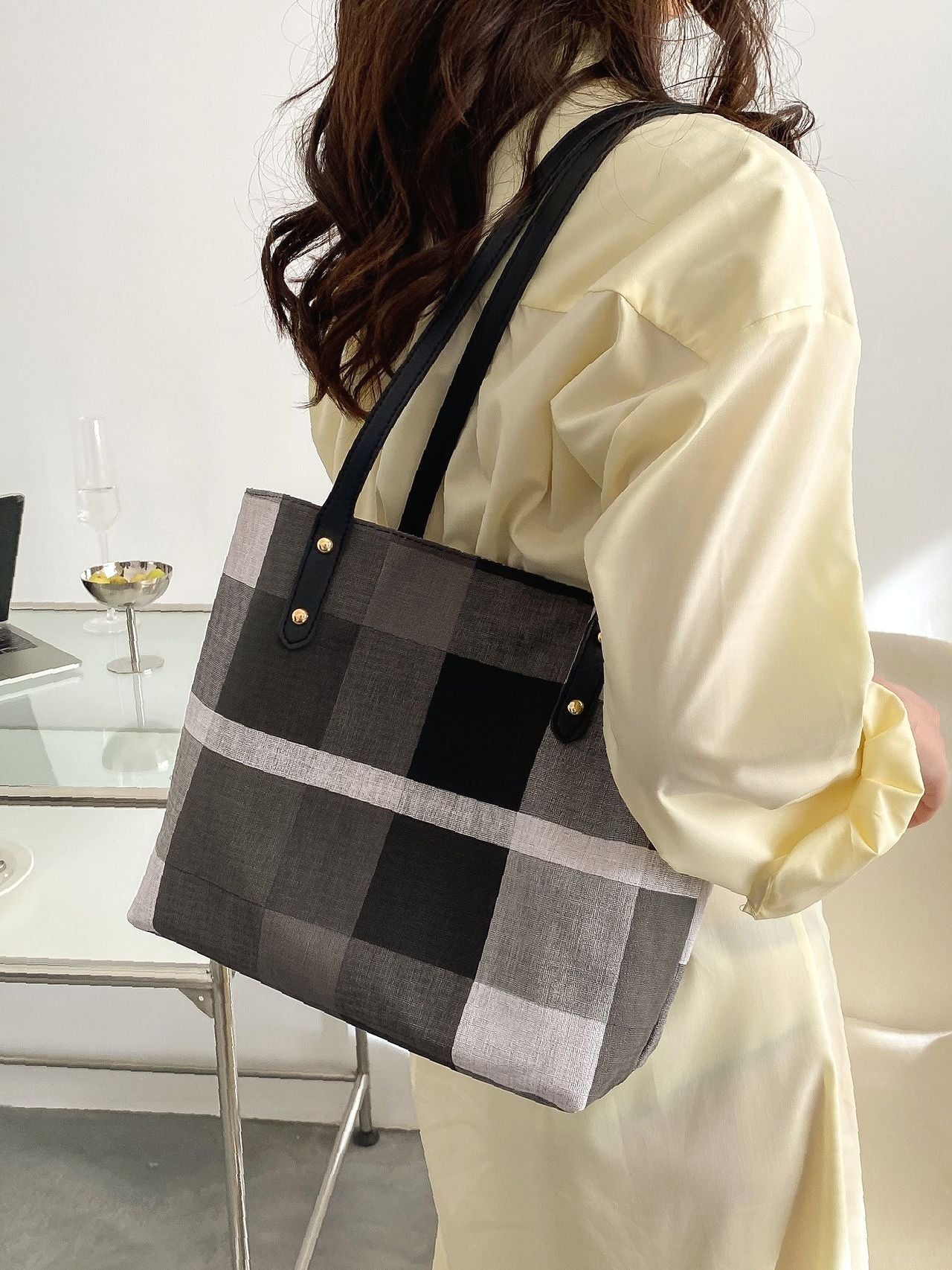 Maxct - Colorblock Large Capacity Tote Bag  - Women Tote Bags