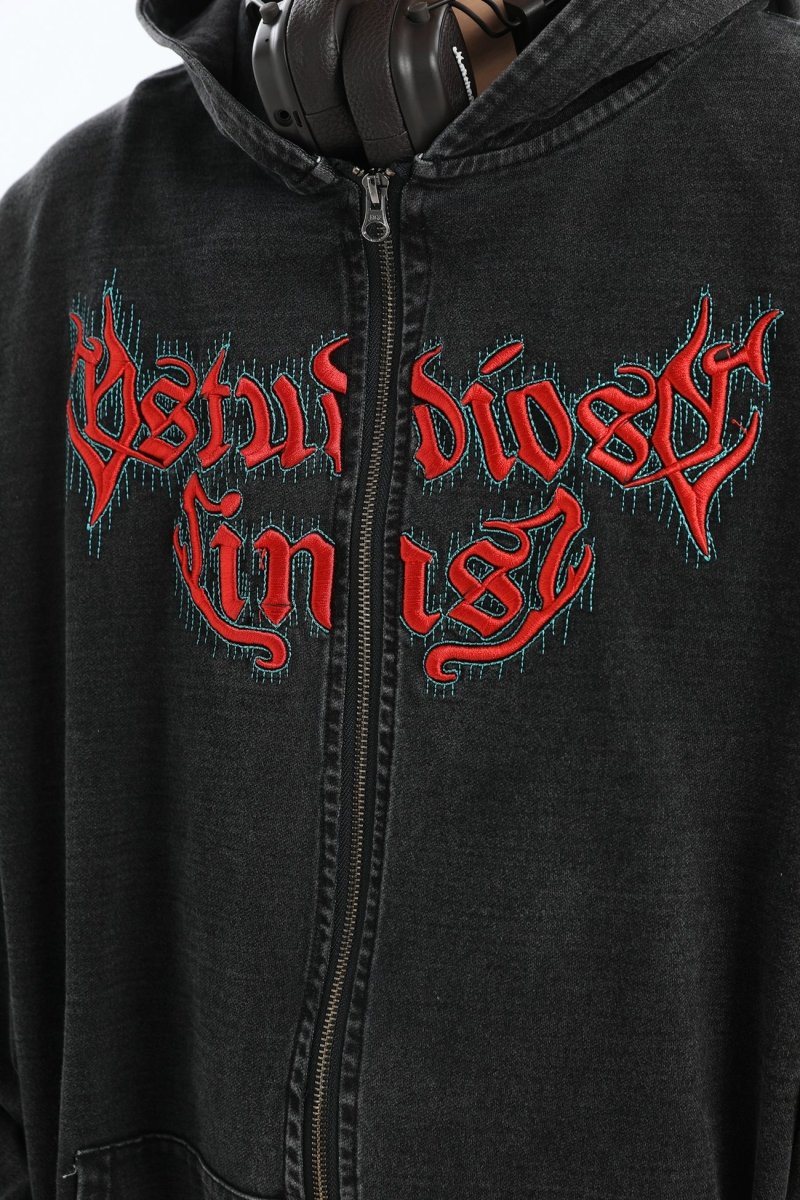 Maxct [Insstudios] Gothic Letter Logo Denim Jacket Na1631