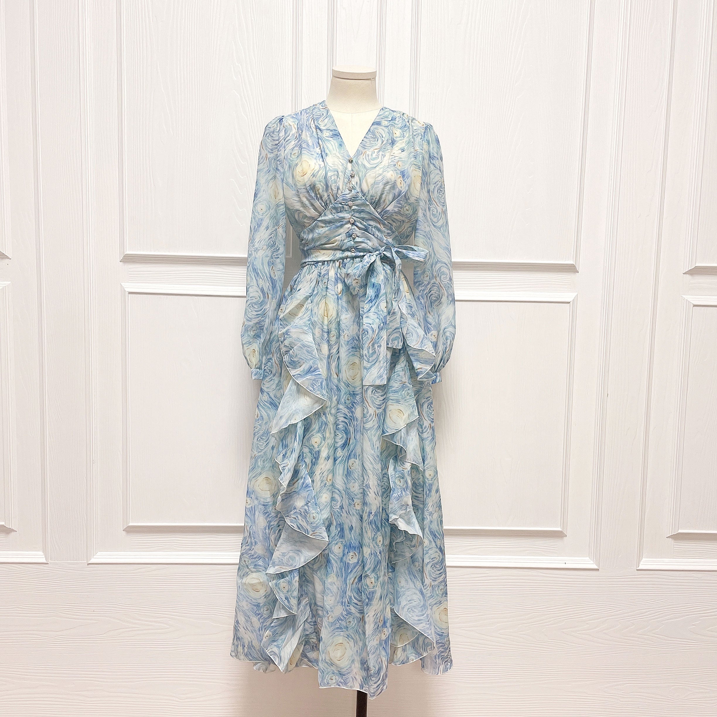 Starry Nights Ruffle Maxi Dress Maxct