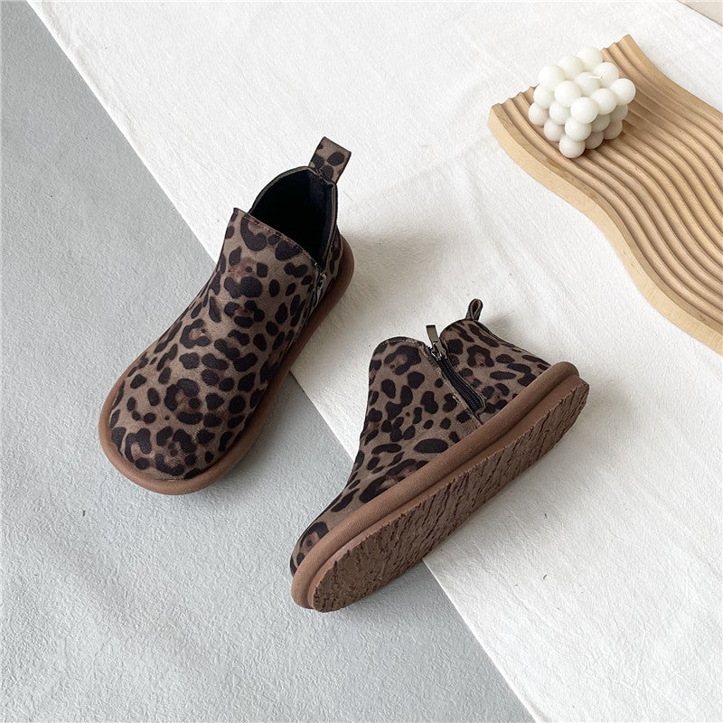 Maxct Women Autumn Retro Suede Zipper Short Boots