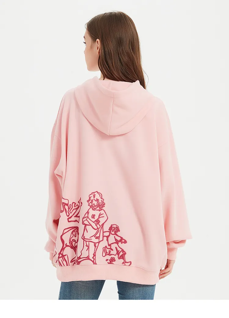 Hipster Funny Cartoon Graphic Unisex Hoodie