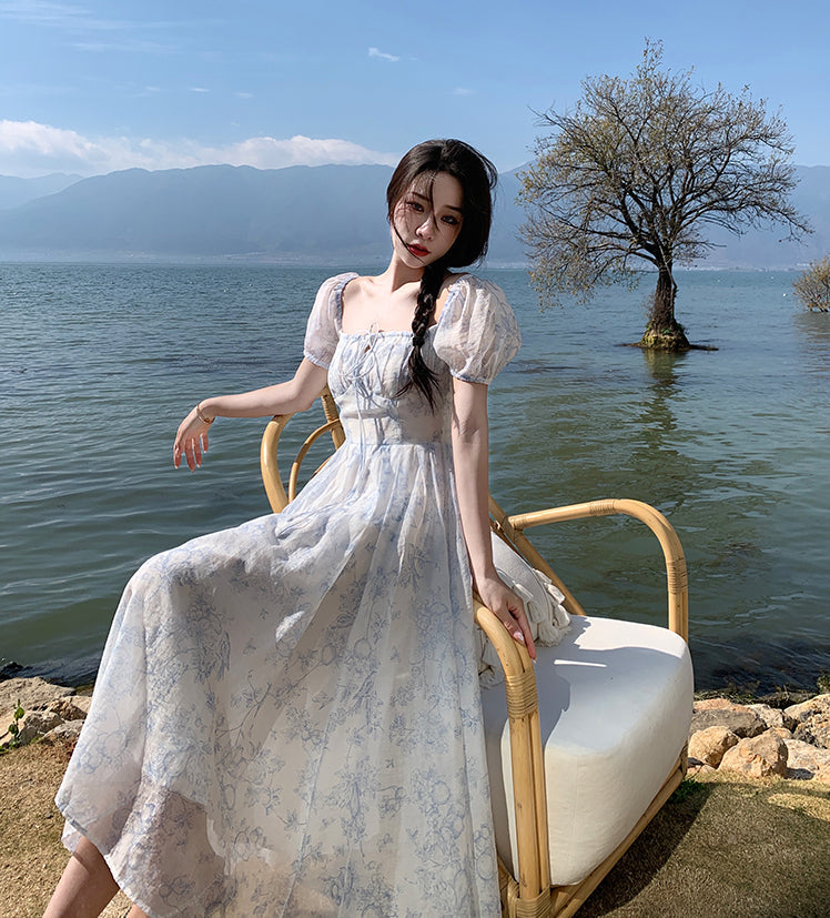 Porcelain Sketch Midi Dress Maxct
