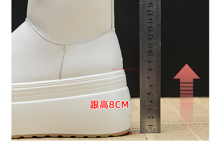 8cm Warm Microfiber Boots for Women - true-deals-club