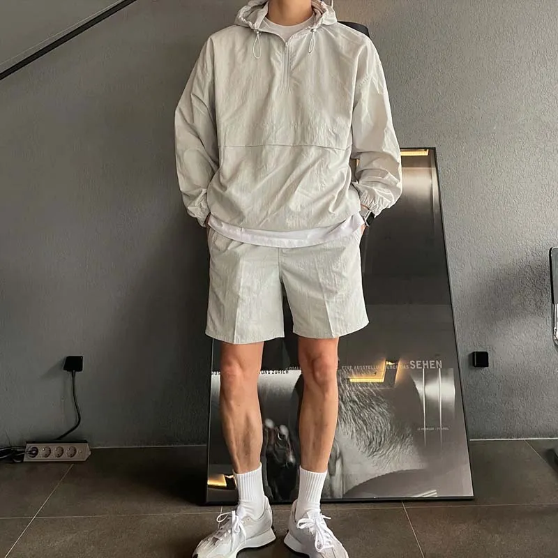 Maxct Loose Hooded Top Shorts Sports Suit