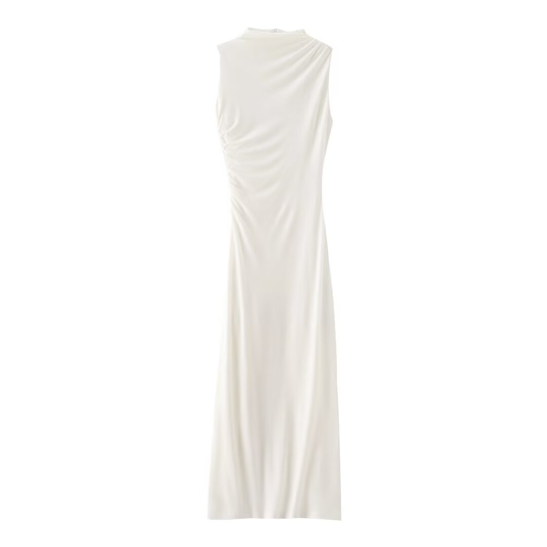 Maxct New Pleated Trim Sleeveless Flute Dress 3152200