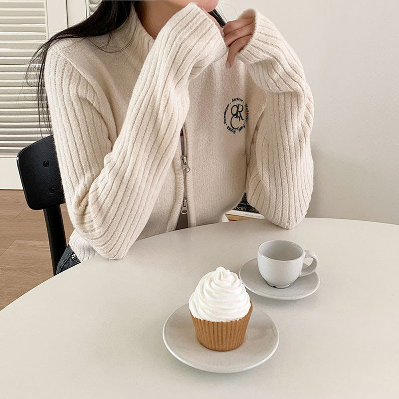Maxct Double-ended Zipper Knitted Cardigan