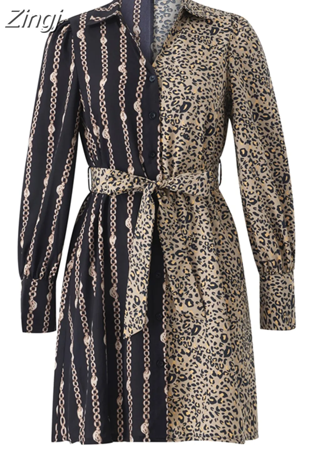 Maxct Women Printed Long Sleeve Dress Casual Bandage Mini A-line Dresses Sexy Party Summer Feminias Vestidos Women Clothes