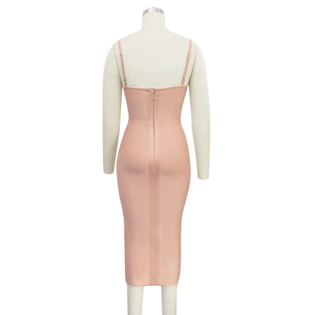 Maxct Women's Bandage Thai Strap Rhinestone Split Bandage Dress Sexy Banquet Dress - Image 25