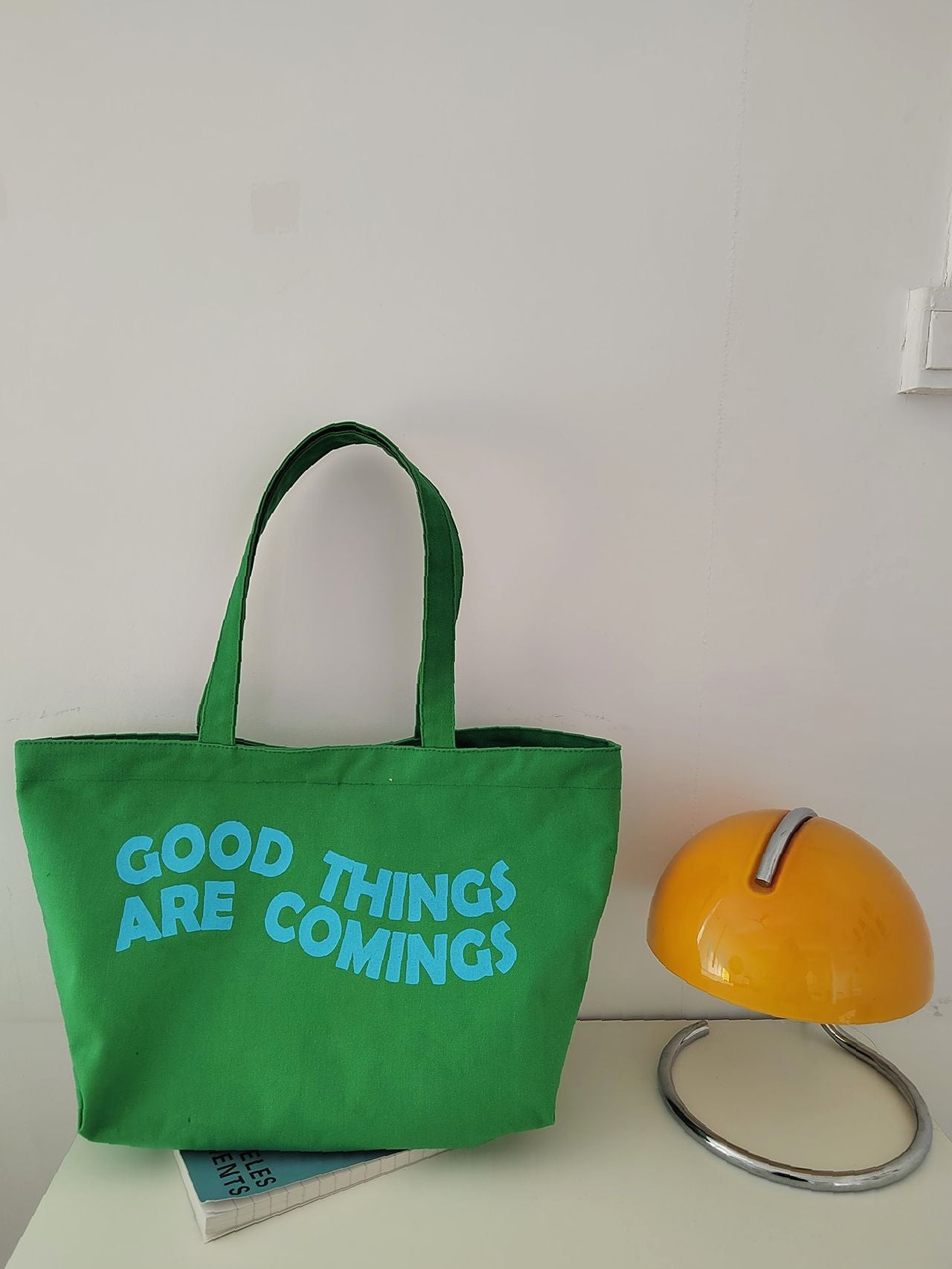 Maxct - Slogan Graphic Large Capacity Shopper Bag  - Women Tote Bags