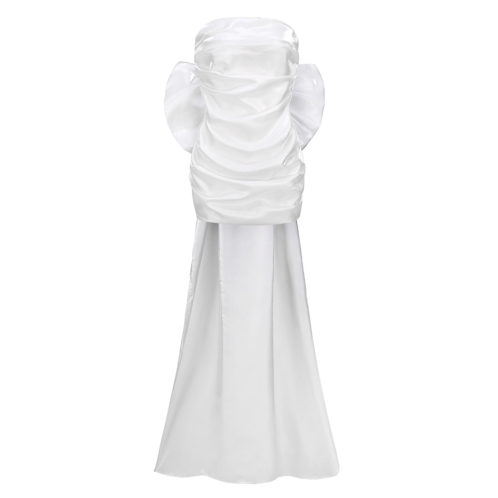 Maxct pirates vs sailors drees to impress European-Style New Tight Waist Slim Strap Backless Solid Color Bow Dress