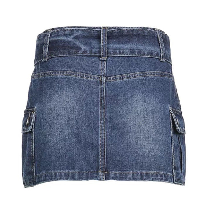 Mercury Rising Y2K Denim Skirt Maxct