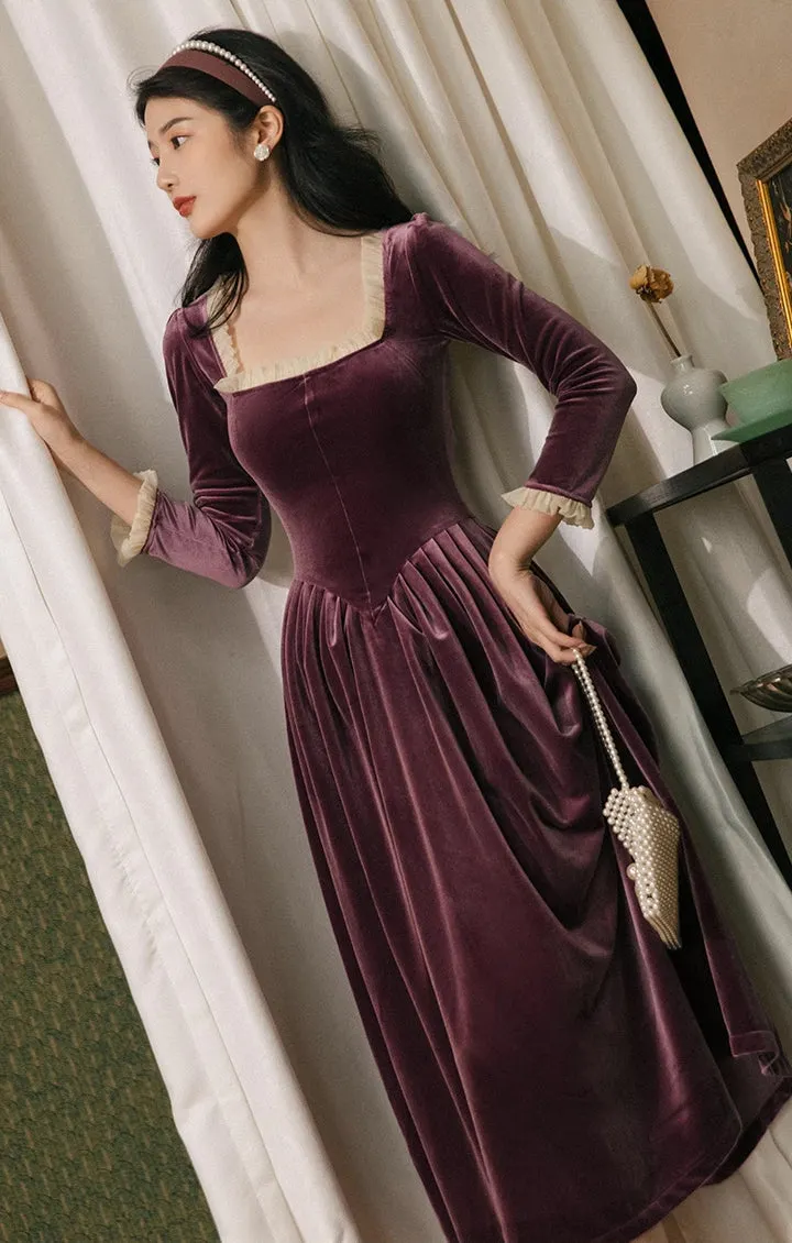 Velvet Princess Midi Dress Maxct
