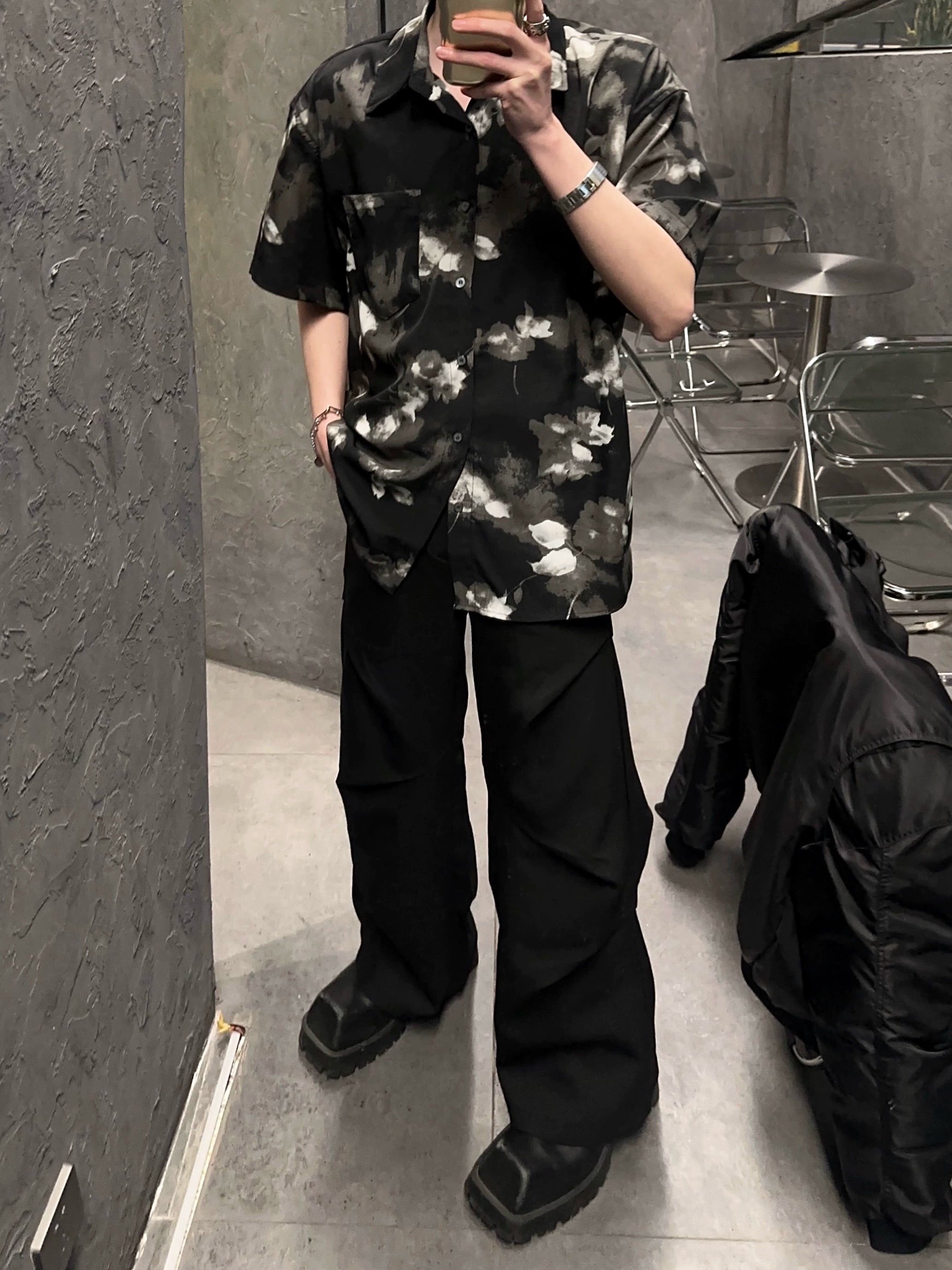 JM Short Sleeve Floral Shirt Maxct