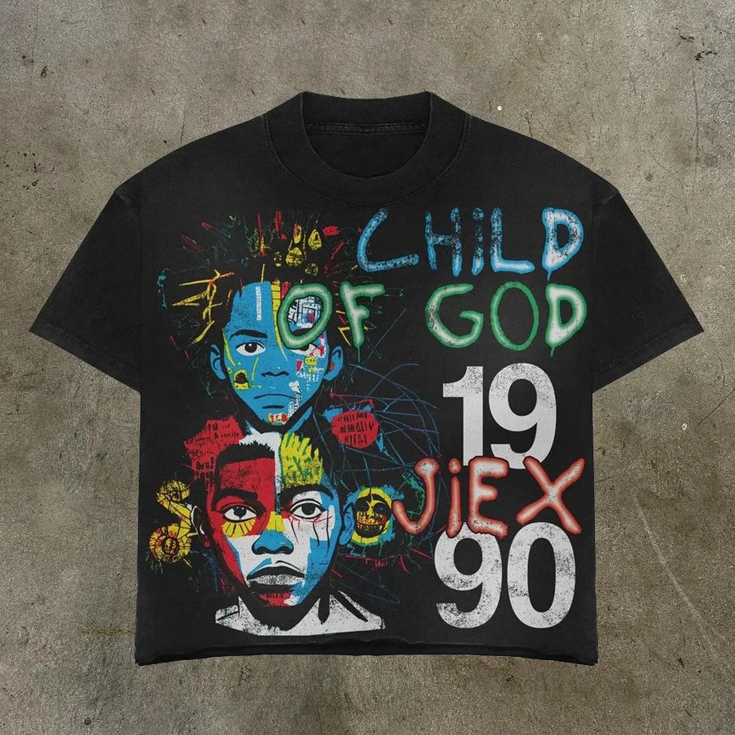 Maxct Y2K Cotton T Shirt Mens Womens Harajuku Hip Hop Big Eyes Mouth Graphic Printed Oversized T Shirt Retro Classic Short Sleeve Tops