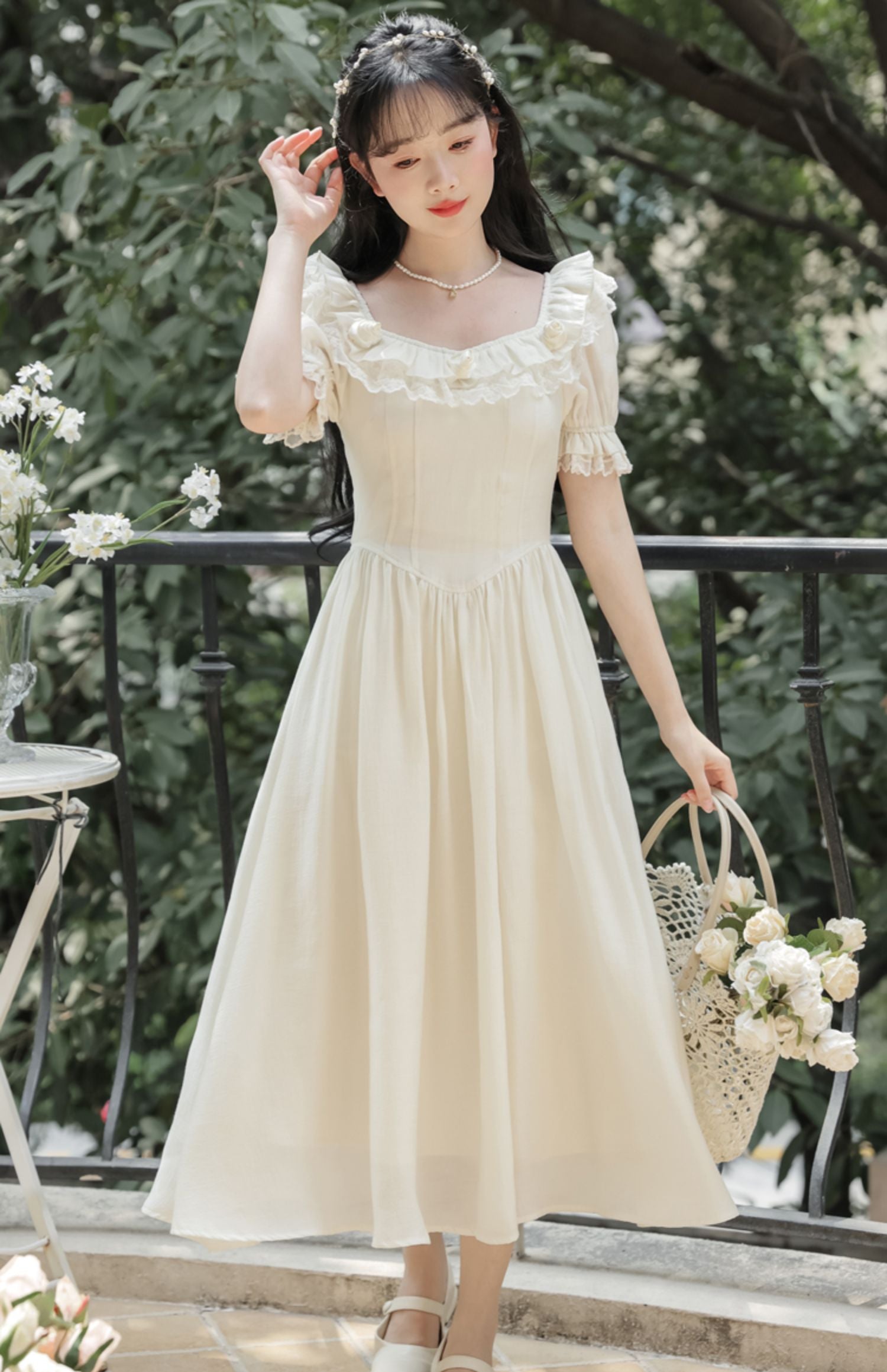 Blanc Rose Midi Dress Maxct