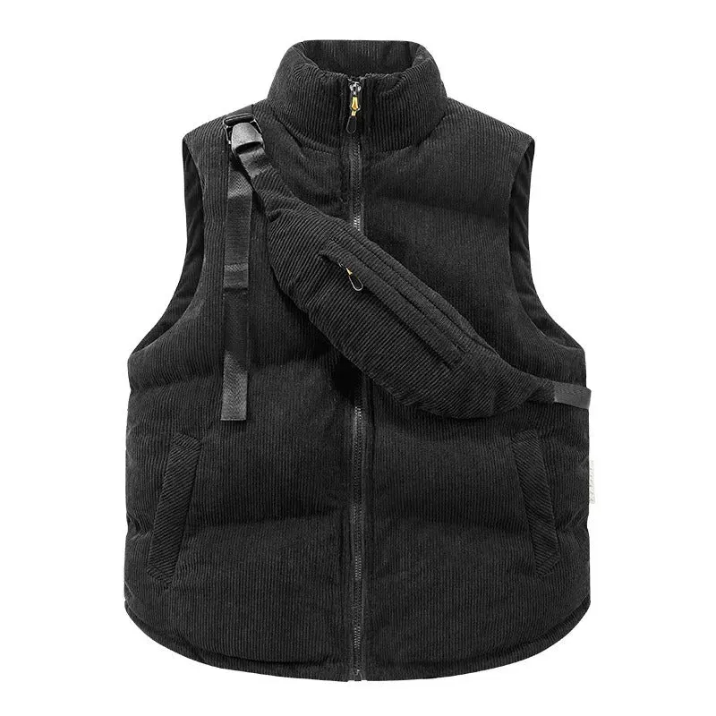 Maxct &Men's Corduroy Winter Vest With Chest Pack