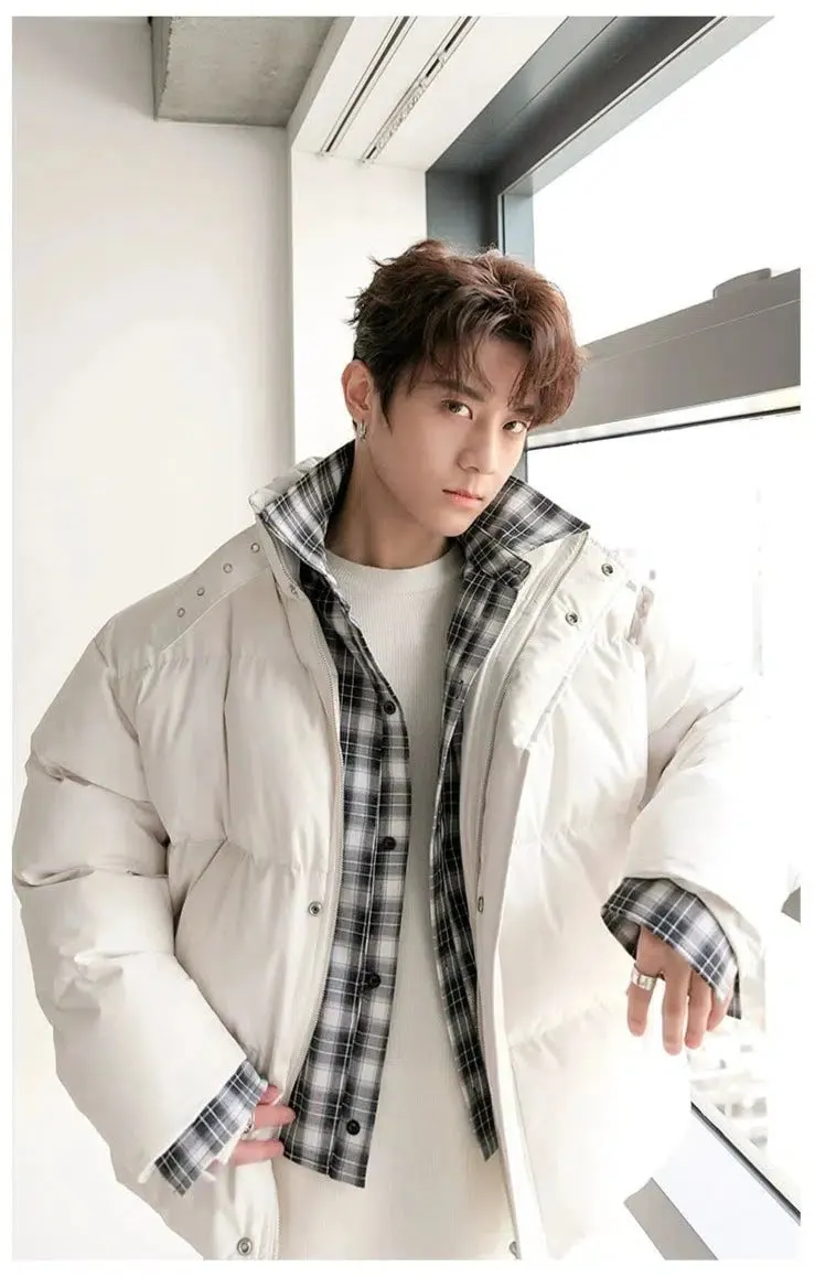 Maxct Thickened Two-piece Plaid Puffer Jacket
