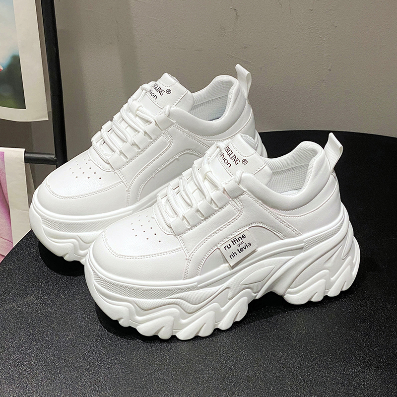 Platform Sneakers Women Spring Autumn PU Leather - true deals club