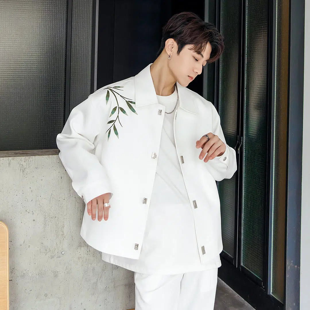 Maxct Casual Bamboo Embroidered Jacket