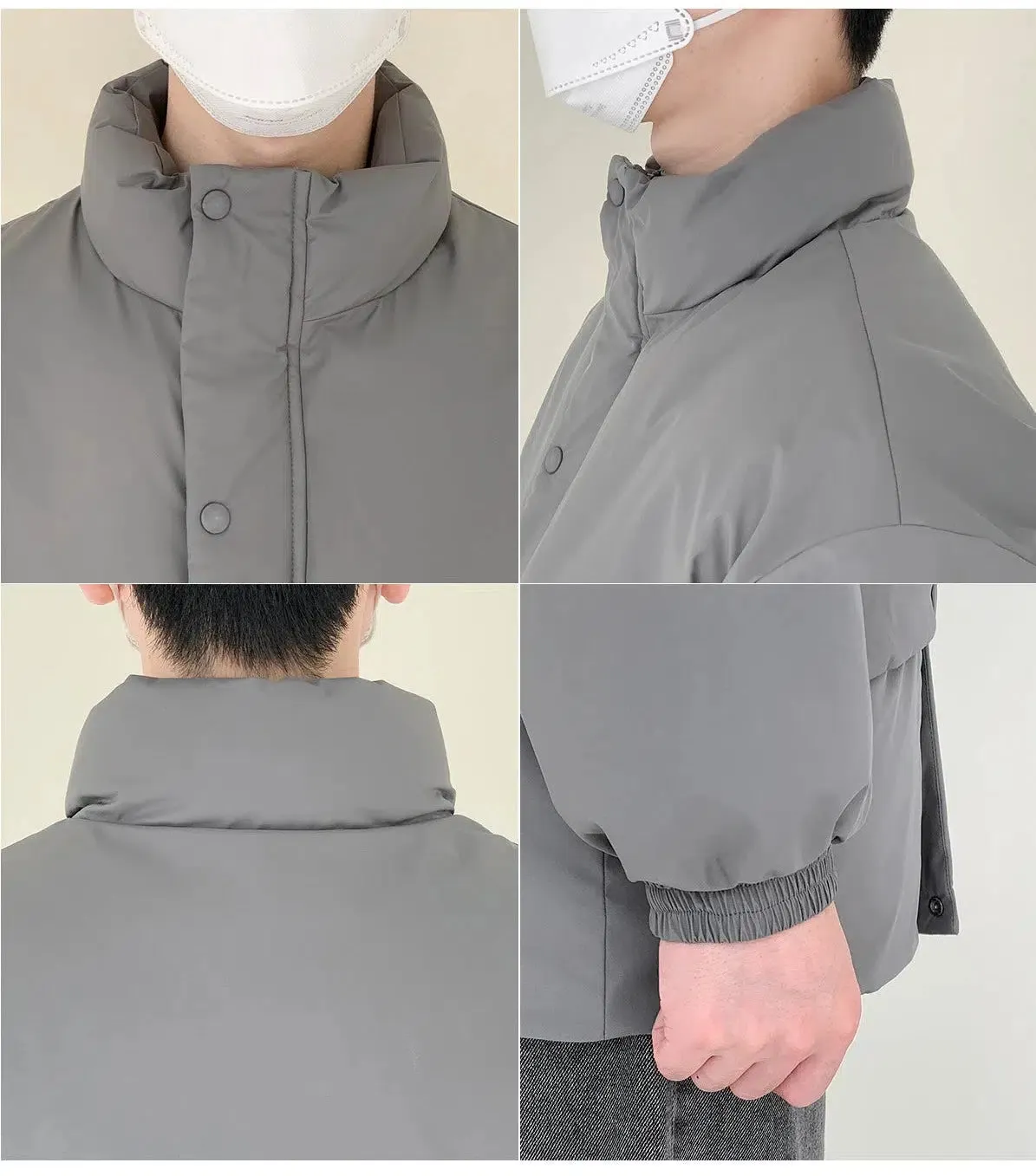 Maxct Filled Cotton Stand Collar Down Jacket