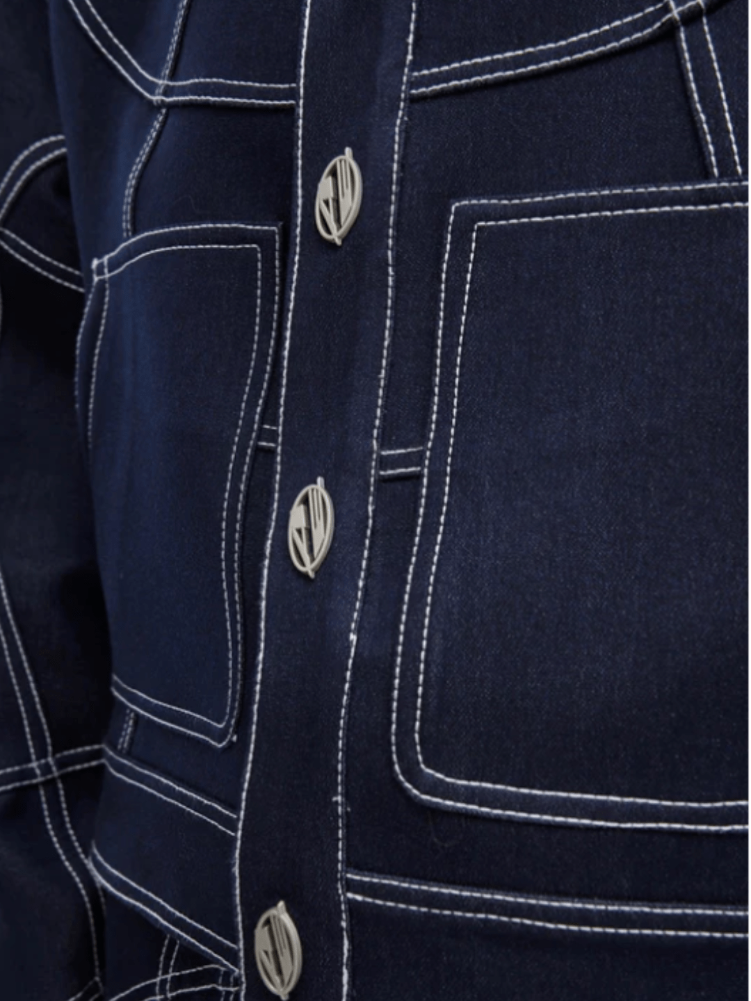 Maxct  Oversize Stitch Denim Jacket & Wide-leg Stitch Denim Jeans Setup NA676
