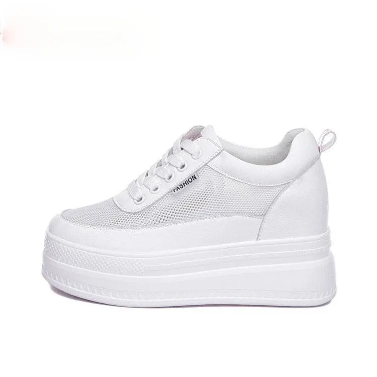 Women's 9cm Platform Wedges Closed Sneakers Maxct
